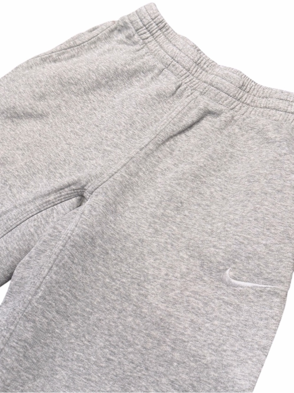 Nike Kids Light Gray Fleece Joggers with Swoosh - Picture 3 of 6